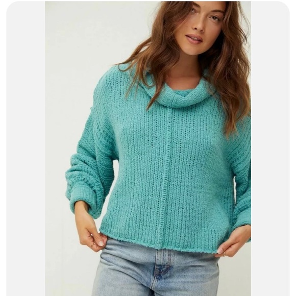 Free People Be Yours Pullover Emerald Aura - Picture 2 of 8